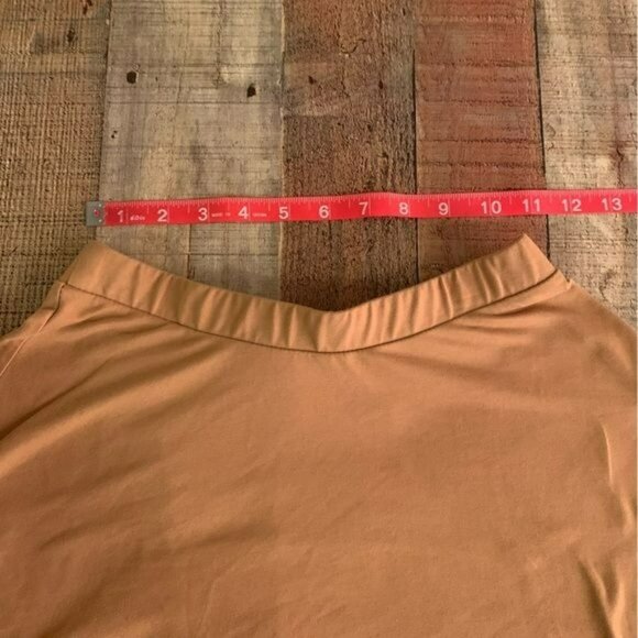 Lemon drop womens stretch knit mini skater skirt in tan in XS - Picture 4 of 5